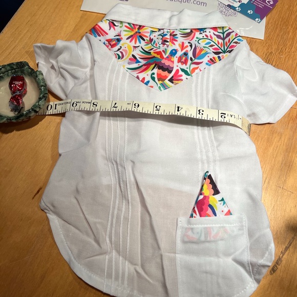 MEXICAN handmade DOG SHIRT 🇲🇽🐶 & hooman bling NWOT - Picture 4 of 8